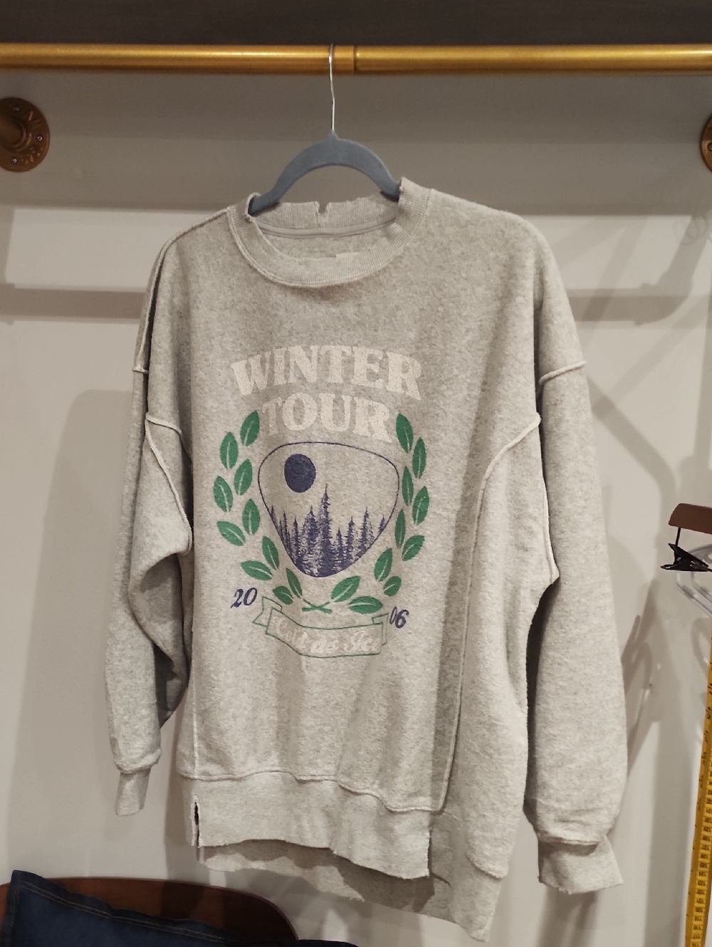 NWT Aerie Oversized Distress Edge Sweatshirt